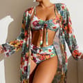 Bikini 3-delars Set – Trendig & Bekväm Vit White s