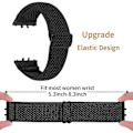 Miniatyrbillede 3 af 5: Vævet Armbånd i Elastisk Materiale til Samsung Galaxy Fit3 SM-R390, Sort Kobling Style F