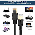 Miniatyrbilde 2 av 5: Ethernet-kabler Cat 8 Ethernet-kabel, LAN RJ45 SFTP-nettverkskabel Hastighet 40 Gbps / 2000Mhz (30M)
