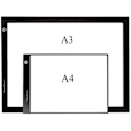 Miniatyrbillede 6 af 7: Lysbord A3 LED 3-Modes Diamantmaleri Tegnebord White Vit