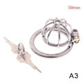 Miniatyrbilde 1 av 9: Rustfritt stål metall hane kyskhetsbur Device Restraint Spike - Perfekt 50mm