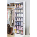 Miniatyrbillede 7 af 7: 28 Store Lommer Over Dør Sko Opbevaring Organizer Garderobe Sko Stativ Net Hængende Opbevaring Sko Hanger Holder Organizer Grey