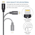 Pikkukuva 4 / 4: iPhone Latauskaapeli 4-Pakkaus 3ft/1m Lightning Kaapeli Nylon Punottu iPhone Kaapeli USB Synkronointikaapeli Nopea