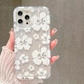 Miniatyrbild 4 av 4: Kompatibelt Skal för iPhone 14 Pro Max Sött Hibiskusblommönster Tryckt Genomskinligt Estetisk Design Sommarblommig med Kvinna Tonåring Gi