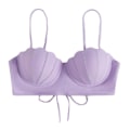 Miniatyrbilde 1 av 11: Dame Bikinitopp Push Up Swim Top Bøyle Badedrakt Topp Vattert Badedrakt kun Purple Purple L