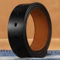 Äkta läderbälte utan spänne 03 Black 3.8cm