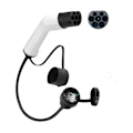 Miniatyrbillede 4 af 4: Type 2 til Schuko 16A EV-ladningsadapter - Hvid & Sort