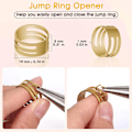 Miniatyrbillede 3 af 6: DIY Smykketilbehør 4600 Øjer Lukkede Ringe Åbne Ringe Ringe Smykketilbehør Gold and silver