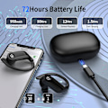 Miniatyrbilde 2 av 6: Trådløse ørepropper 72H hodetelefoner med mikrofon over øret Bluetooth 5.3 USB-C hurtiglading, knappkontroll, IPX7 vanntette hodetelefoner for iPhone Android