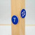 Miniatyrbilde 4 av 5: Nummerbrikker i plast, graverte nummererte brikker, ID-brikker, nøkkelbrikker uten hull - WELLNGS Blue Blue 1-200