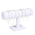 Miniatyrbilde 1 av 2: Armbåndsholder, Klokke, Fløyelsarmbånd Display Stativ, T-formet Displayholder for Smykker Armbånd Klokke Display White velvet fabric