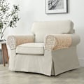 Miniatyrbild 2 av 5: Fåtöljöverdrag armstöd stretch soffa armstödsskydd armstödsöverdrag för stolar (FMY) Beige