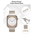 Miniatyrbillede 3 af 7: Milanese loop-rem til Apple Watch-rem 44 mm 40 mm 45 mm 49 mm 41 mm 38 mm 42 mm 44 mm Armbånd iwatch Serie 9 3 6 5 SE 7 8 Ultra 2 starlight - sølv silver 42mm/44mm/45mm/49mm