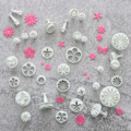 Miniatyrbilde 5 av 5: Sommerfugler, Blomster, Blader Utstikkere 33stk | Plunger White