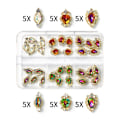 Pikkukuva 1 / 4: Planet Nail Art Charm Kaari/Sydän Muoto Kynnet Strassi Jalokivi Kristalli, 3D Kynsitaide Koristelu Metalli Kynsi Kynnet Kynsitaide Korut 11- Perfet 11