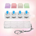 Miniatyrbilde 3 av 6: Fidget Tastatur Nøkkelring med LED Lys Tastatur Fidget Clicker Morsom Knapp Fidget Leke for Dekompresjon Dekorasjon Färg B