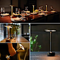 Miniatyrbillede 3 af 4: Ledningsfri Bordlampe Dæmpbar Vandafvisende Metal USB Genopladelig Bordlampe -1stk-WELLNGS silver