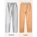 Miniatyrbillede 2 af 7: Fleeceforet Sweatpants - Varme Sweatpants med Lommer - Vinterbukser - Blød Sherpa - Varme Bukser - Snøre Sportsbukser - Jogging - Træning - Casual - Lysegrå Ljusgrå L