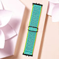 Miniatyrbillede 4 af 5: Vævet Armbånd i Elastisk Materiale til Samsung Galaxy Fit3 SM-R390, Sort Kobling Style G
