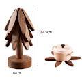 Miniatyrbillede 2 af 5: Træunderlag til varme retter, træpotteunderlag, træform, underlag til tekande, potter, anti-DB As Shown