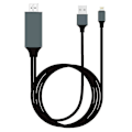 Miniatyrbilde 1 av 3: Lightning til HDMI-kabel for iPhone iPad Skjerm TV HD-adapter USB-lader 2m