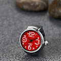 Pikkukuva 2 / 4: Sormuskello Creative Elastic Round Quartz Sormuskellot, Ystävänpäiväksi unisex red