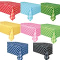 Set med 8 färger rektangulär PVC vaxduk 137*183cm prickig