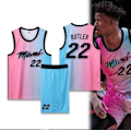 Miniatyrbild 2 av 8: Basketbollströjor Sportkläder Jimmy Butler Miami Heat Nr 22 Basketbollströjor Vuxna Barn Fotbollströjor - Perfekt Gradienter Gradient colours children 18（90-105cm）