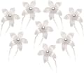8 stk. Bryllupshårnåle, Rhinestone Hårnåle U-formede Hårnåle (Hvide) P
