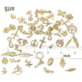 Miniatyrbillede 3 af 5: Grossist Bulk 50 stk. blandede guld charms vedhæng DIY til halskæder Armbånd Smykkefremstilling og håndværk - perfekt