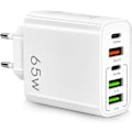 Pikkukuva 1 / 7: Flera Laddare 65W 5 USB-Portar C, QC3.0, USB C PD20W Adapteri, Flera Laddare, Nopeampi ja Turvallisempi Lataus. Yhteensopiva Kaikkien Matkapuhelimien Kanssa