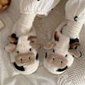 Miniatyrbild 2 av 4: Ko-tofflor Plush Djurtofflor Plushtofflor med Bekvämt Kort Hår (37 38)