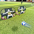 Miniatyrbild 3 av 7: Fällbart nylonfotbollsmål för barn och vuxna, fotbollsmål för lekplats, trädgård, inomhus och utomhus Red