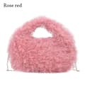 Pälsväskor Crossbody-väska ROSA RÖD rose red