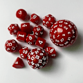 Pikkukuva 1 / 10: 15 kpl Nopan Sarja Pelinopat PUNAINEN red