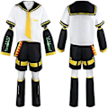 Miniatyrbillede 3 af 5: Rin Cosplay Len Cosplay Kostume Miku Cosplay Kjole Uniform Halloween Party Uniform Fuld Sæt M
