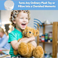 Miniatyrbilde 3 av 5: Stemmeopptaker for Teddybjørner Klembar Opptakbar Stemmeboks Opptaksmodul 30 Sekunders Opptaker for Kosedyr Plysjleketøy Pute white (Pack of 2)