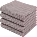 6-pack Bomulls Våffelväv Köksdisktrasor, Ultra Mjuka Absorberande Snabbtorkande Diskhanddukar Brun 34*73cm Brown