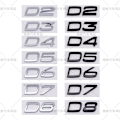 Miniatyrbild 2 av 11: D2 D3 D4 D5 D6 D7 D8 etikett passar för Volvo modifierad bil deplacement bakre digital engelska D6-Black