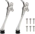 Kickdown dörrstoppare - Kraftig, halkfri gummi, fällbar - Silver - 180 mm