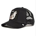 Miniatyrbillede 2 af 2: Animal Trucker Mesh Hat Goorin Bros Snapback Cap Mænd Lone Wolf Sort zdq