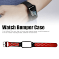 Miniatyrbilde 7 av 8: Pustende Silikonarmbånd med Beskyttende Bumperdeksel Tilbehør Passer for Mi Band 7 Pro Svart Rød og Svart Deksel