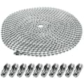 Kuglekæde i rustfrit stål med 10 forbindelsesstykker til loftsventilatorer og persienner, 5 meter 4,5 mm, sølv