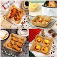 Pikkukuva 3 / 4: Neliönmuotoiset 100 kpl Air Fryer -paperit - Ruskea 20 x 20 cm