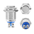 Miniatyrbilde 2 av 6: Vanntett Metall 12mm Startknapp Momentan Trykknapp Elektrisk Bryter - 1 stk