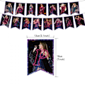 Miniatyrbilde 3 av 5: Taylor Singer Kakepynt, Cupcake Toppers for Swift Bursdagsfestutstyr 25 stk kort