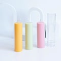 Miniatyrbillede 4 af 5: Lysforme lys stearinlys DIY støbeforme i silikoneform cylinder 4X15CM
