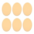 Miniatyrbillede 1 af 3: 6 stk. makeupsvampe oval ansigtssvamp dobbelt anvendelse foundation makeupsvampe - WELLNGS