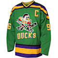 Miniatyrbild 2 av 4: Herr Mighty Ducks 96 Charlie Conway 99 Adam Banks 33 Greg Goldberg Film Hockeytröja Grön 96 XL