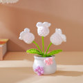 Miniatyrbillede 1 af 7: Hæklet strikket blomsterpotte Tulipan planter i potte 4 4 4 4